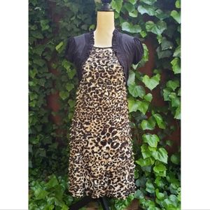 Speechless Leopard Print Ruffle Dress
